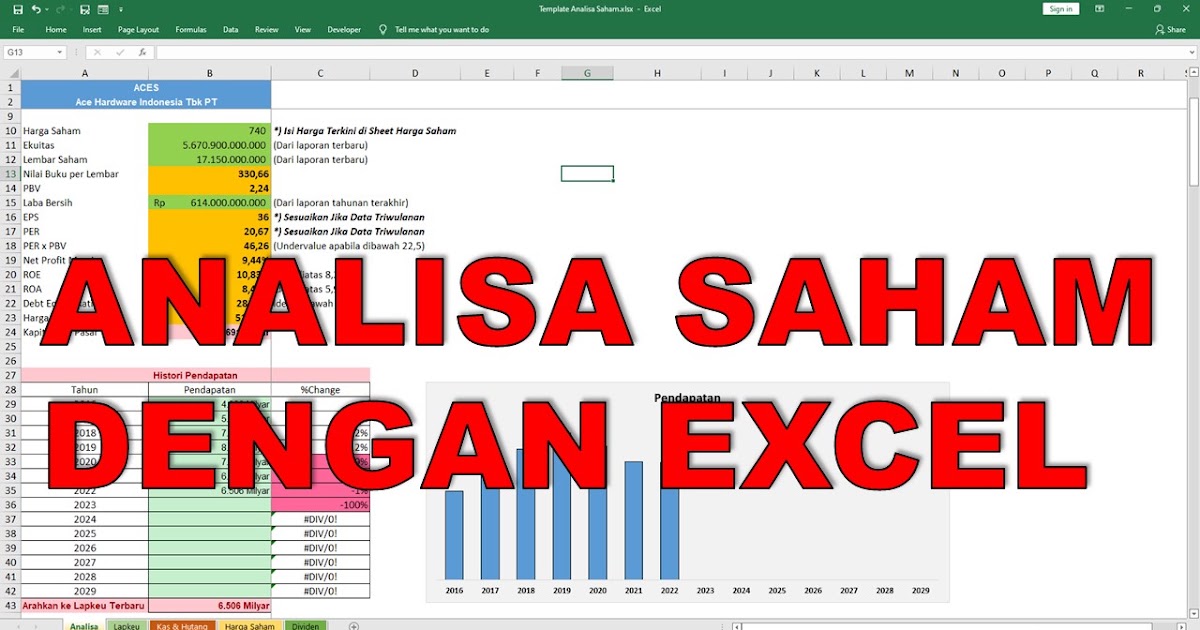 Master Analisa Saham Cukup di Excel Saja Studio Felcia