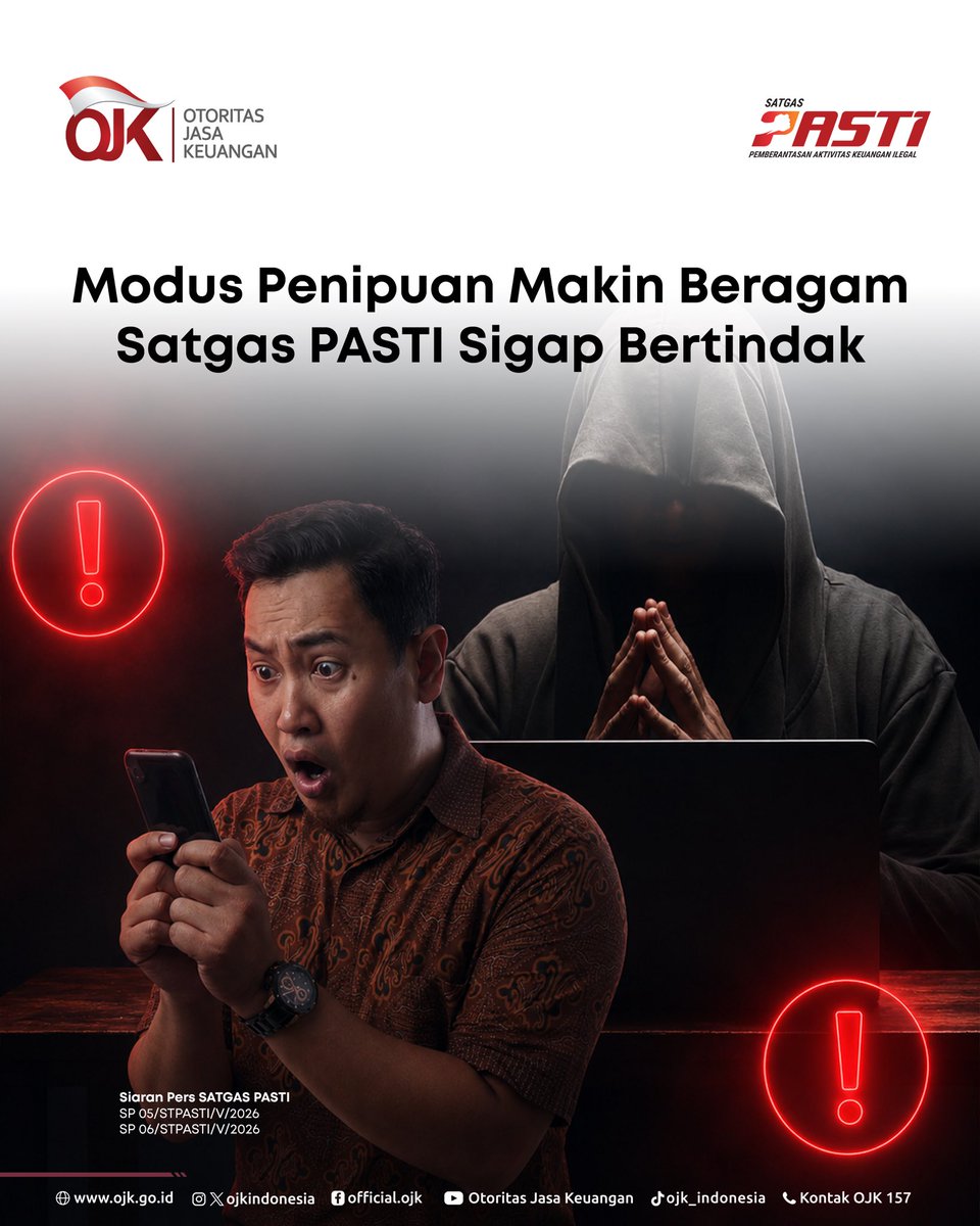Modus Penipuan Makin Beragam Satgas PASTI Sigap Bertindak Sobat OJK Modus Penipuan Makin Beragam Satgas PASTI Sigap Bertindak Sobat OJK